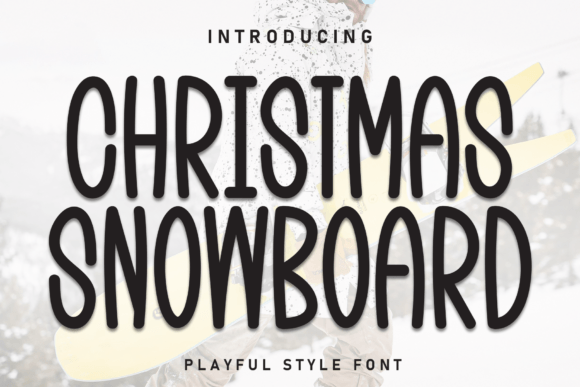 Christmas Snowboard Font for Editorial Design