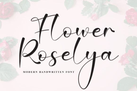 Flower Roselya: A Sweet Handwritten Font for Web Design
