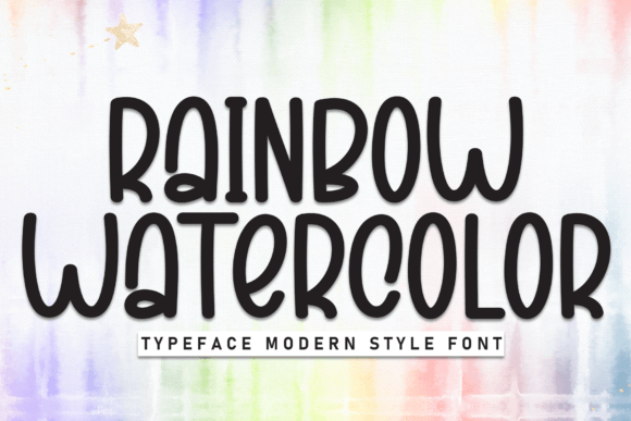 Rainbow Watercolor Font for Small Business Branding