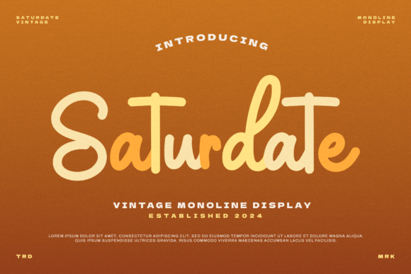 Saturdate: A Handwritten Font for Editorial Design