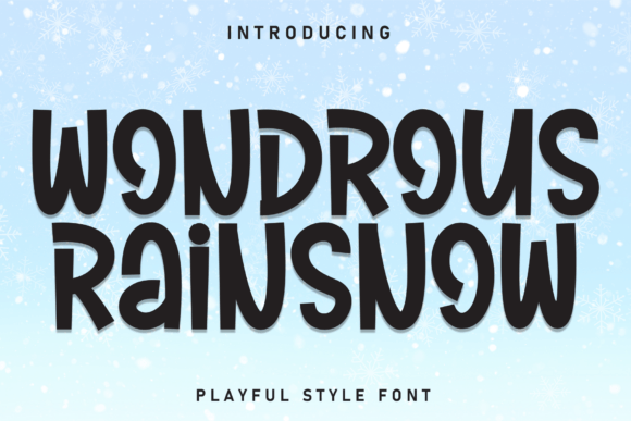Wondrous Rainsnow: A Handwritten Font for Editorial Design